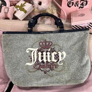Vintage Juicy Couture Royal Gray and Blue Tote